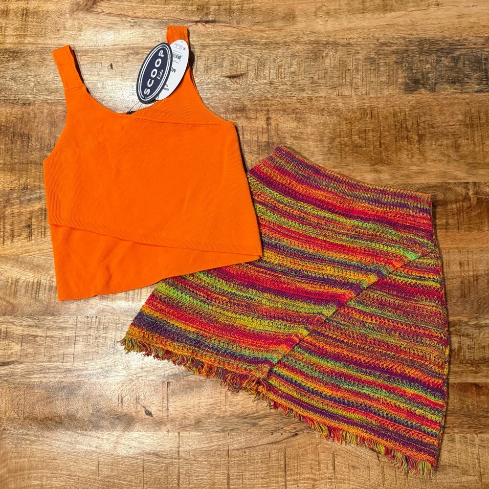 Scoop Kids Skirt Outfit Size Medium 7/8 NWT